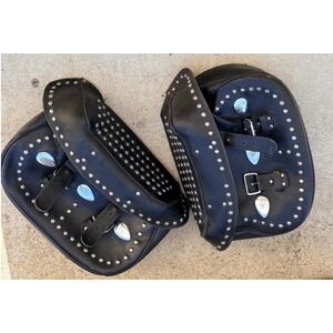 VTG Harley Davidson Motorcycle Leather Studded Saddlebag
5997-5998 Made in USA